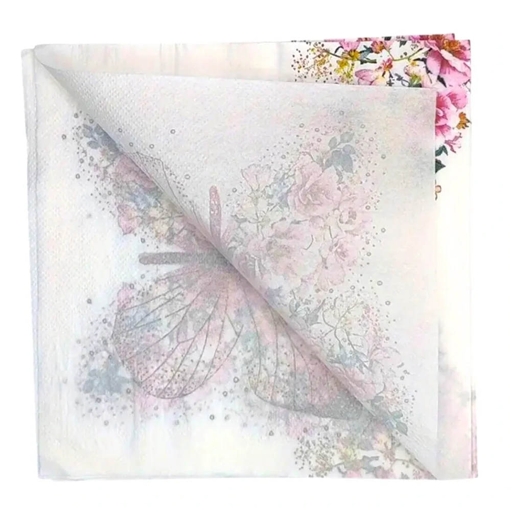 Floral Butterfly Luncheon Napkins, 20-ct
